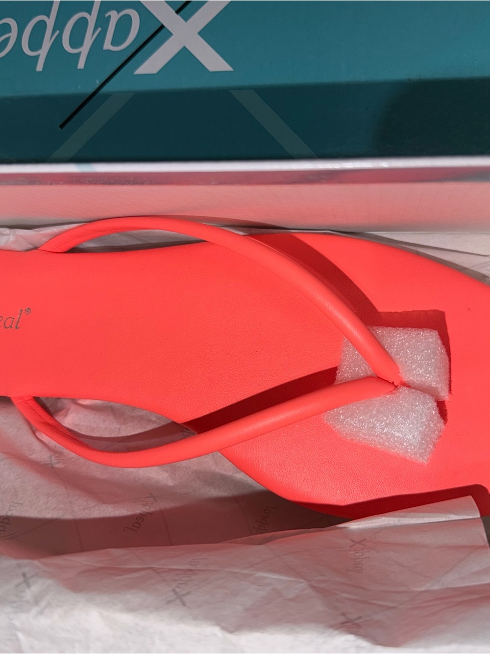 Xappeal Neon Coral Flip Flop Sandals